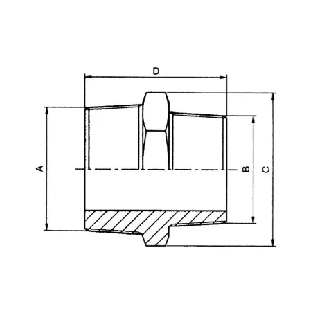 Réduction mâle mâle moulée Filetage gaz inox 316 Accessoire de