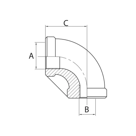 Coude Moul Femelle Femelle R Duit Filetage Gaz Inox