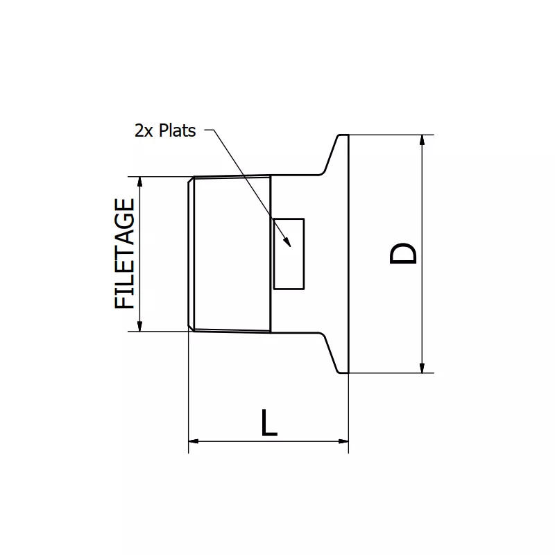 Ferrule Clamp Filetage M Le Conique Iso Sofra Inox