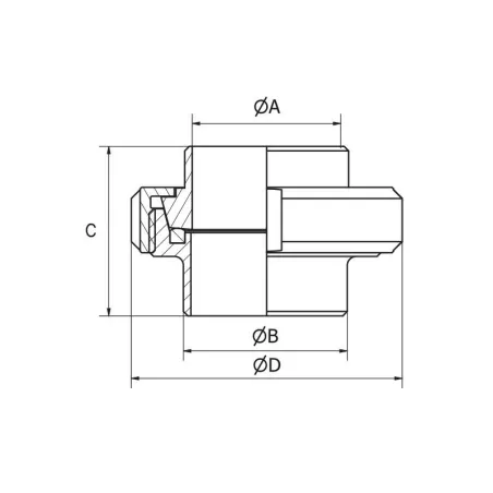 Din Complete Fitting Stainless Steel L French Manufacture