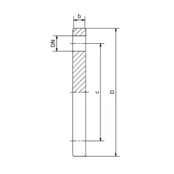 Bride pleine - PN 25/40 - Type 05A DIN 2527 - 316L