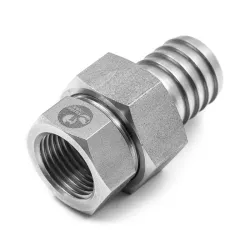 Raccord Union Femelle - Cannelé - Ecrou hexagonal - Filetage NPT - 316L - Série AL