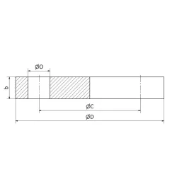 Tampon plein PN10/16 - PN10 - Type 05A DIN 2527 - 304L