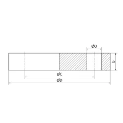 Tampon plein PN10/16 - PN10 - Type 05A DIN 2527 - 316L