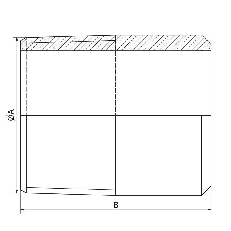 Embout de durite Ø 30 en inox filetage mâle 1 - Hidraflex