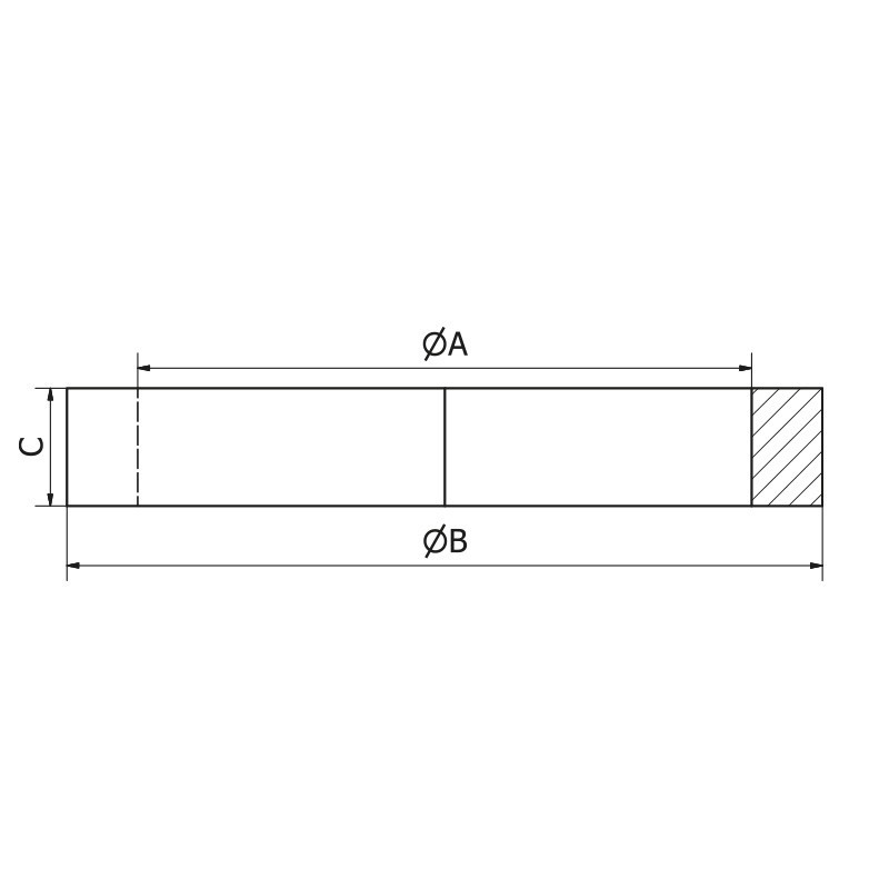 Joint en EPDM pour raccord DIN 11864-1 forme B pour tube SMS - SOFRA INOX