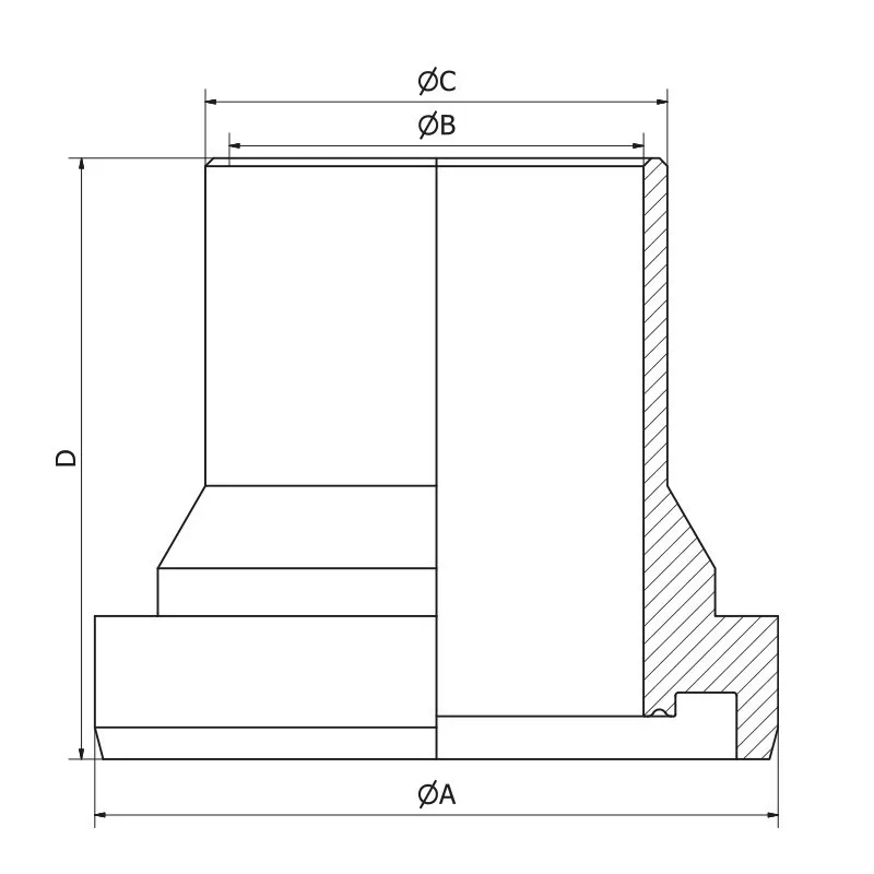 DIN 11864-1 Form B Long Liner For SMS Pipe - 316L - SOFRA INOX